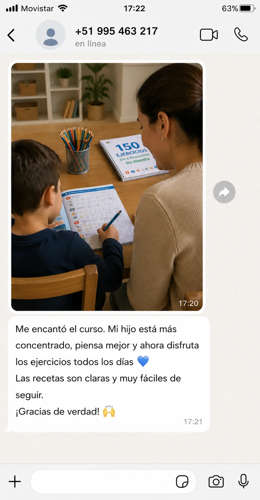 Testimonio 1 de una familia por WhatsApp