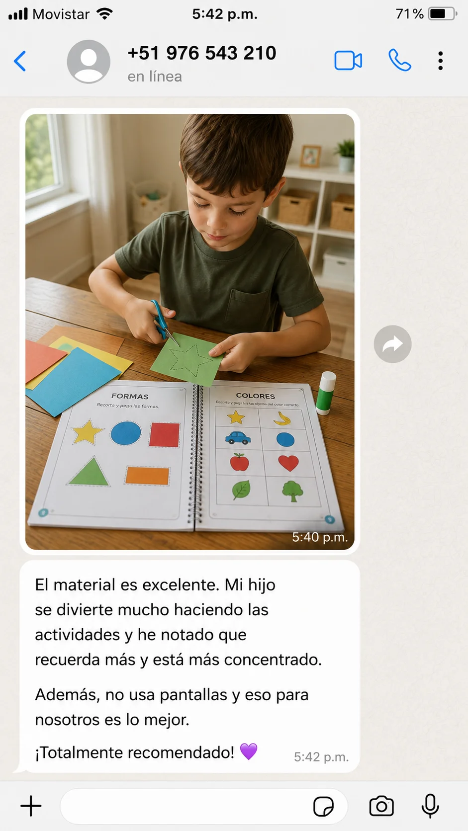 Testimonio 4 de una familia por WhatsApp